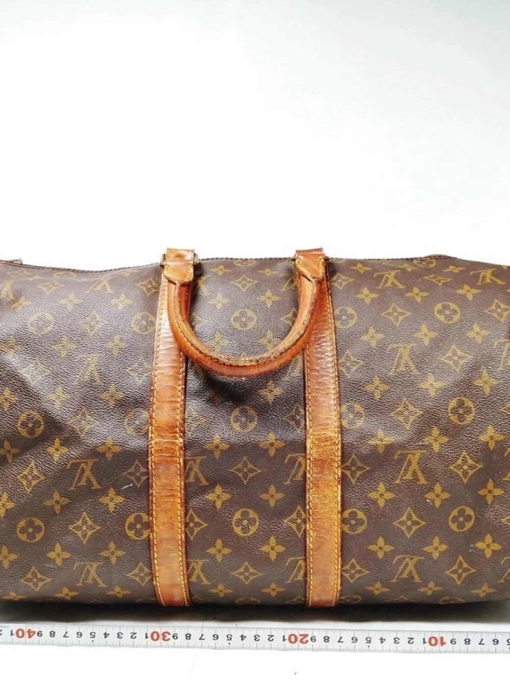 Vintage Louis Vuitton LV Boston Bag Keepall 45 Brown Monogram 2153622